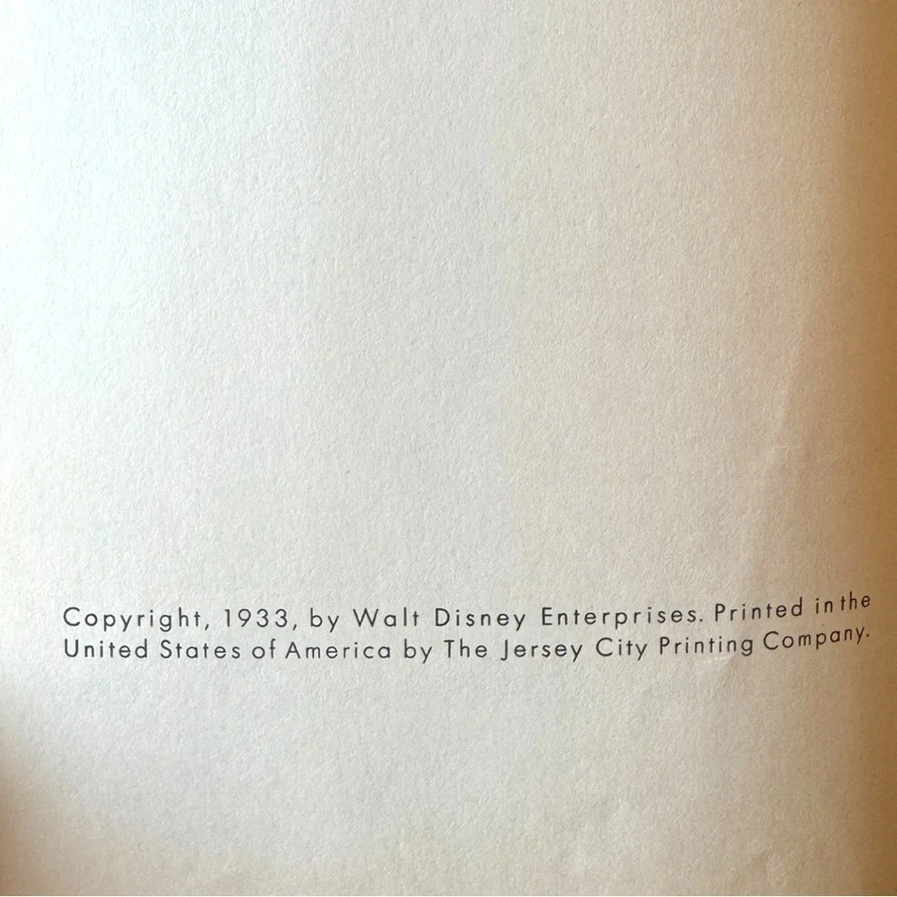 VINTAGE 1933 Walt Disney Three Little Pigs Silly Symphony Illustrated Book